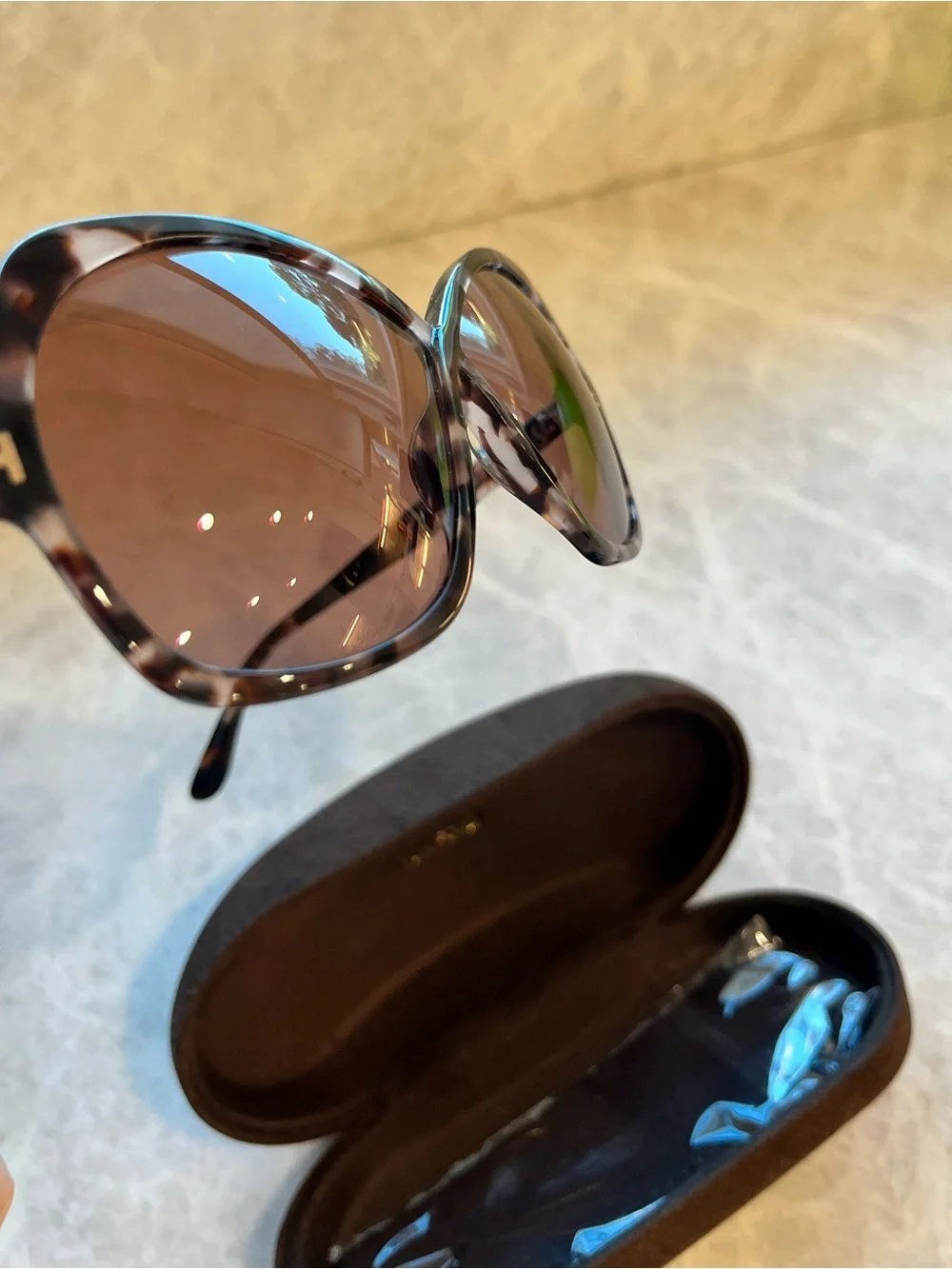 Tom Ford Rosemin Gradient Brown Butterfly Ladies Sunglasses